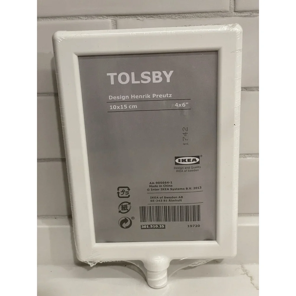 Ikea Tolsby Pedestal Picture Frames White New Sealed 4‎ x 6 Two-Sided Modern Pop
